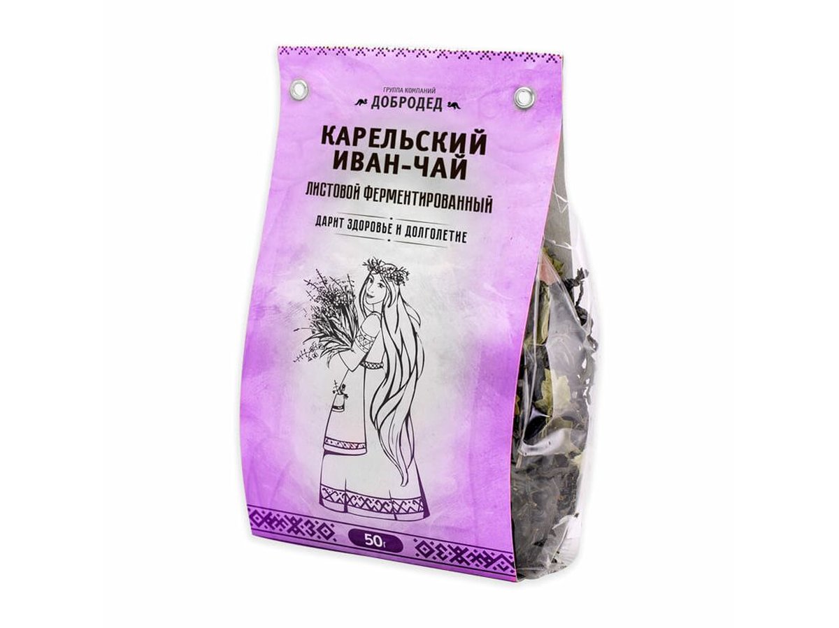 Карельский иван-чай листовой ферментированный «Добродед», 50 г